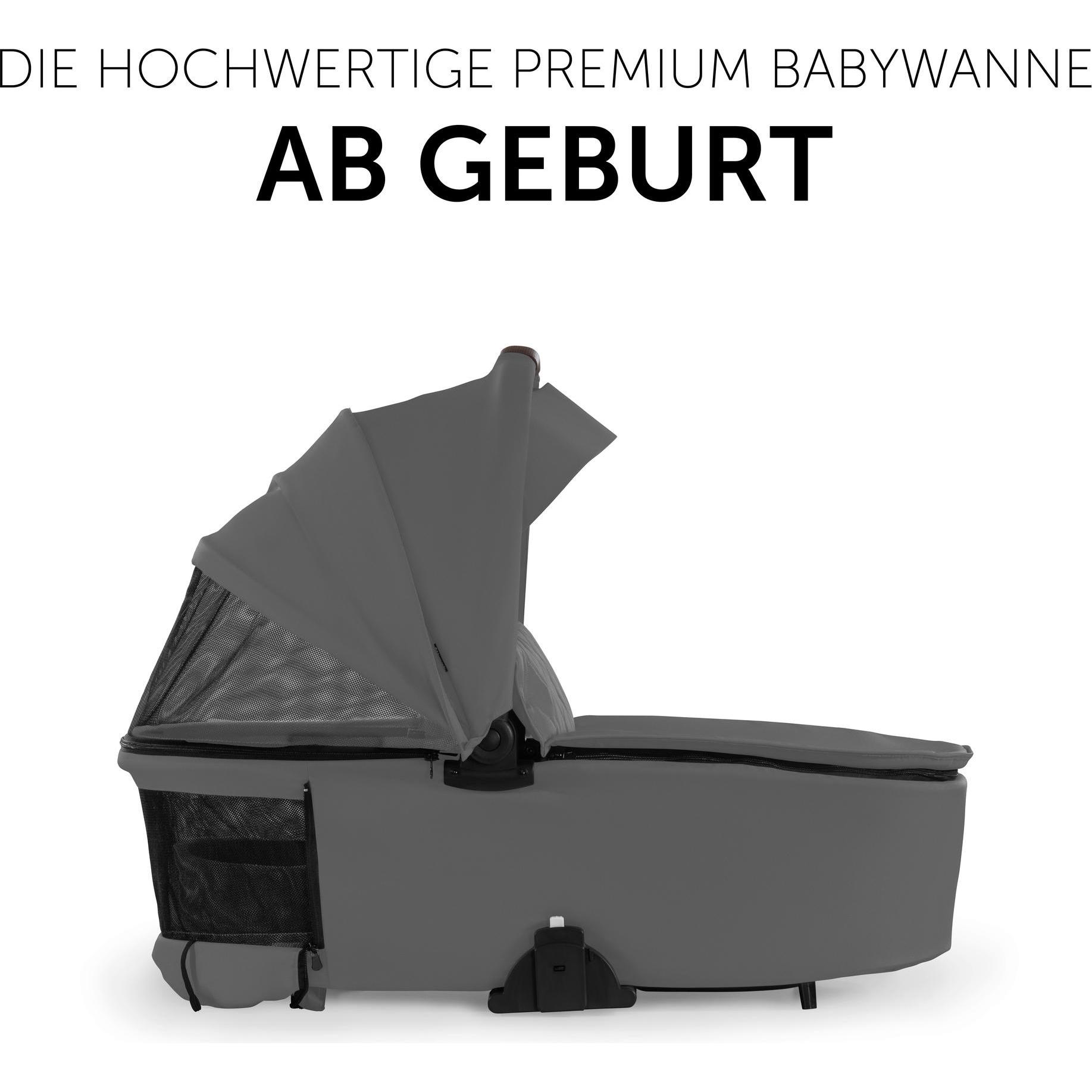 Thumbnail - Hauck, Tragewanne + Babykorb, Walk N Care Carrycot Dark Grey