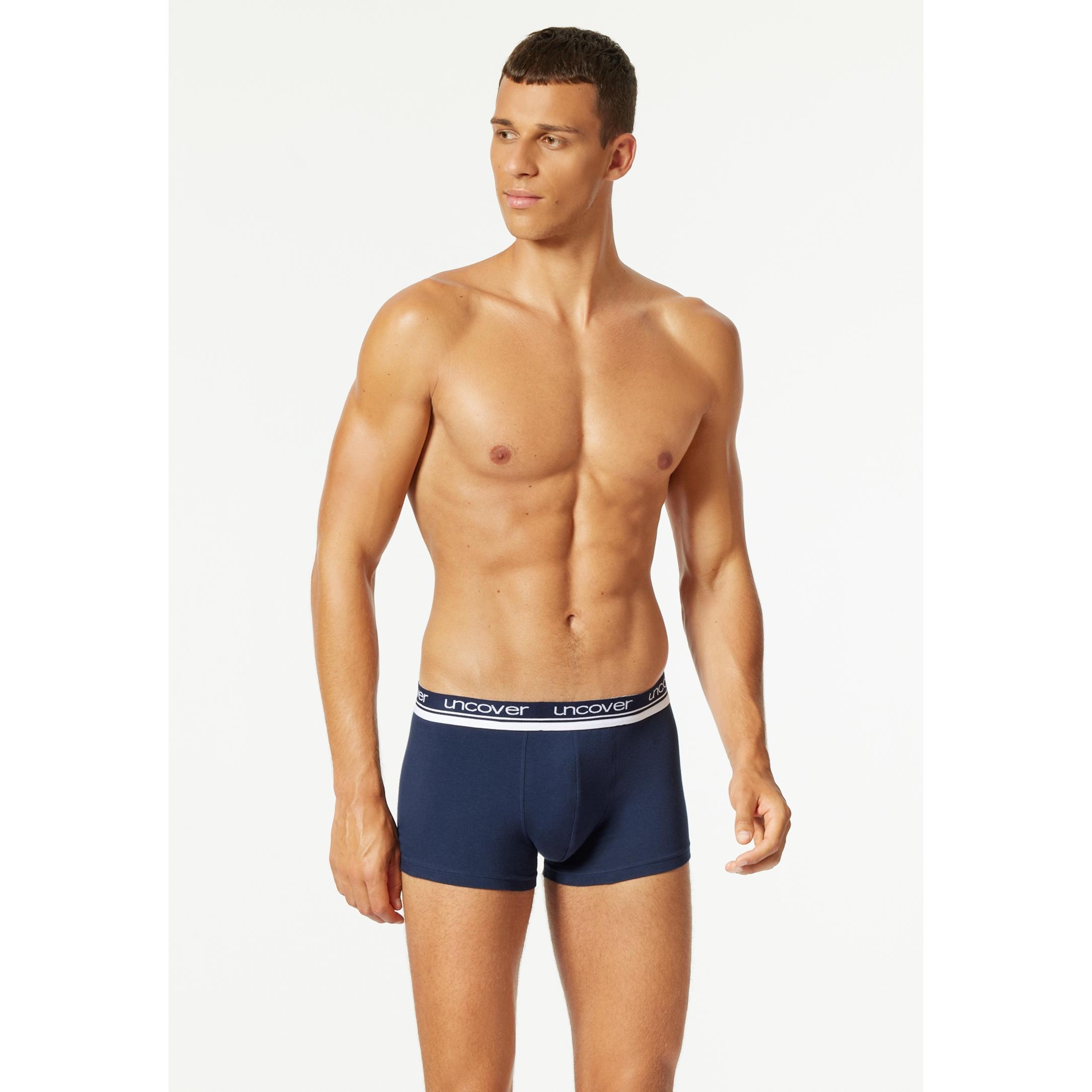 Thumbnail - Uncover by Schiesser, Herren, Unterhosen, Boxershort Casual Figurbetont, Blau, (3XL, 3er Pack)