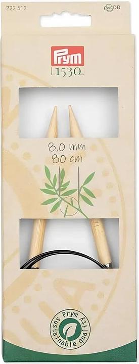 Actual product image Prym Circular knitting needle BAMBOO 8.00 mm, 60 cm