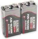 Actual product image Ansmann 9 V block battery alkaline manganese (2 pcs., 9V Block, 550 mAh)