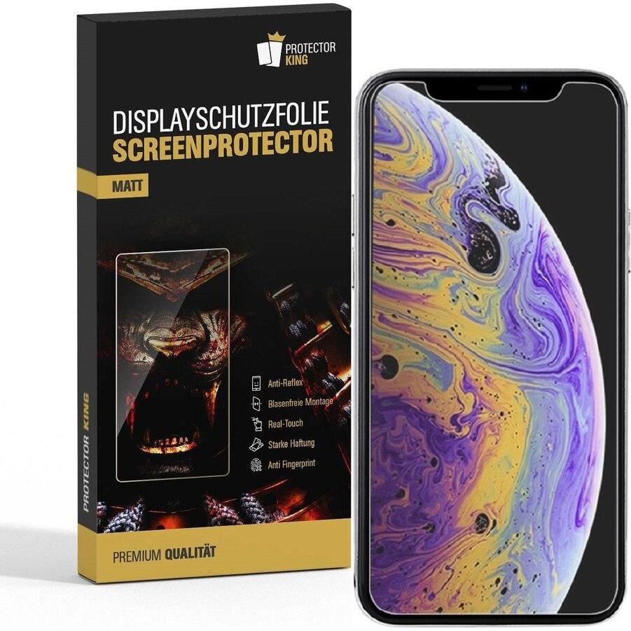 Protectorking 4x Premium Displayschutzfolie Matt Entspiegelt (1 Stück, Apple iPhone X), Smartphone Schutzfolie