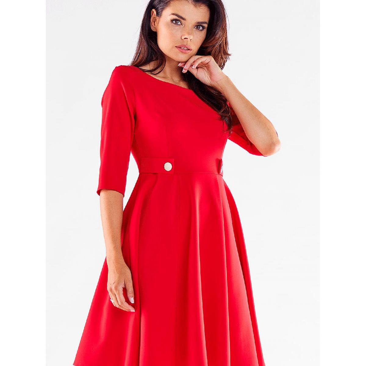 Awama, Damen, Kleider, Alltagskleid, Rot, (S)