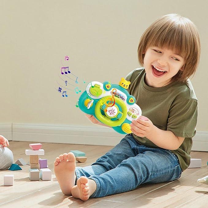 Actual product image Activity Board Versatile steering wheel toy for simulating driving experiences with sound and light effects