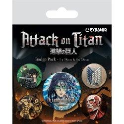 Image du produit Pyramid Attack on Titan pack 5 badges Saison 4