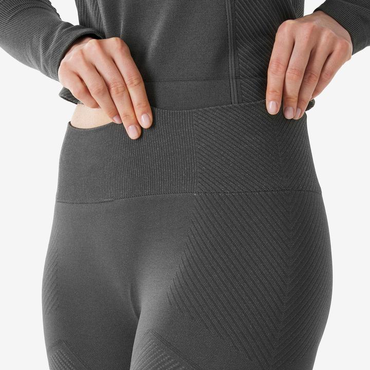 Produktbild Wedze Skiunterwäsche Funktionshose Damen warm dehnbar 3/4 Länge - BL 900 Tech grau (M)