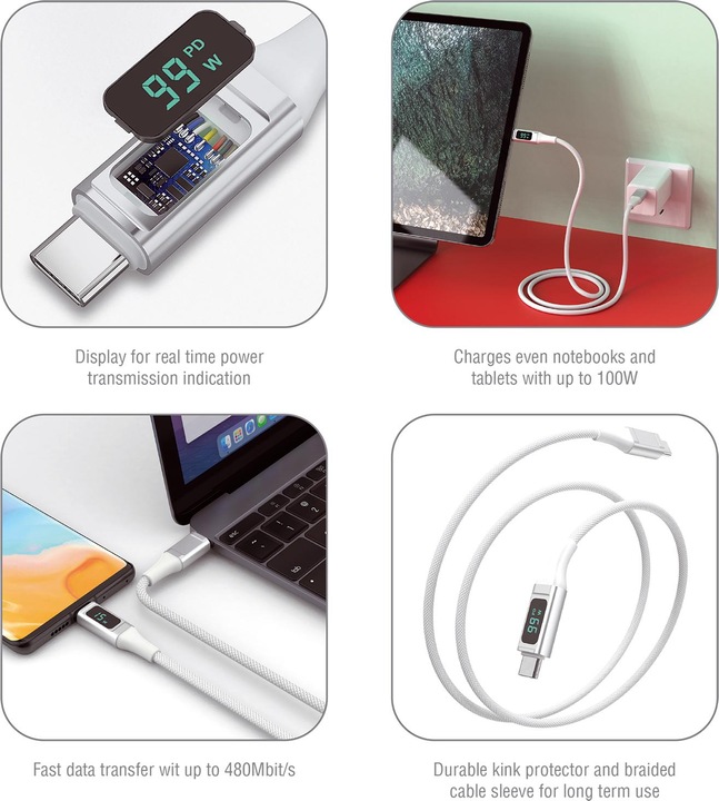 Image du produit 4smarts USB C – USB C (1.50 m, USB 2.0)