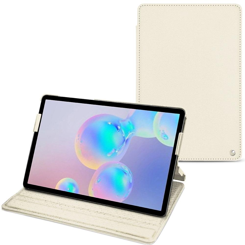 Noreve Lederschutzhülle horizontal (Galaxy Tab S6), Tablet Hülle, Weiss