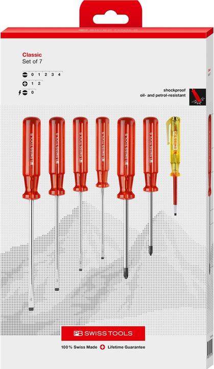 Productafbeelding PB Swiss Tools Schroefsets (Phillipps kruissleuf (PH), Schroeven met sleufkop)