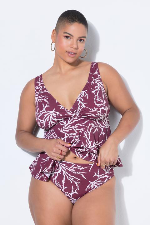 Image du produit Studio Untold Bas de bikini taille haute, imprimé all-over (54)