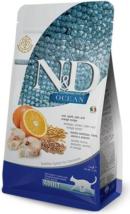Actual product image Farmina Dry Food Ocean Adult, Cod, Orange, 1.5 kg (Adult, 1.50 pcs., 1500 g)