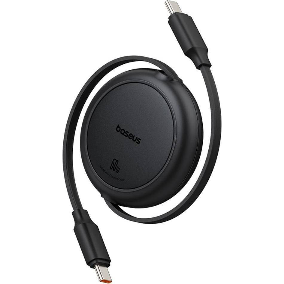Baseus Free2Pull Mini USB-C to USB-C USB cable, 60W, 1, (black) (1 m), USB Kabel