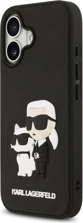 Actual product image Karl Lagerfeld Back panel cover Apple iPhone 17 3D Rubber Karl and Choupette Case Black (Apple iPhone 17)