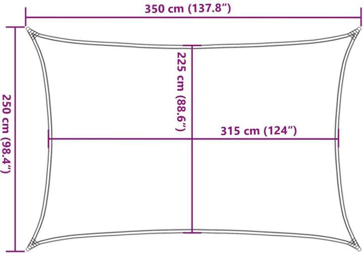 Actual product image vidaXL Sonnensegel (250 x 350 cm)