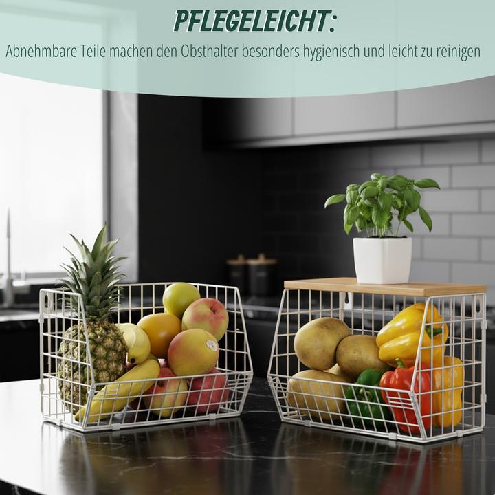 Produktbild Relaxdays Obstkorb Wandregal