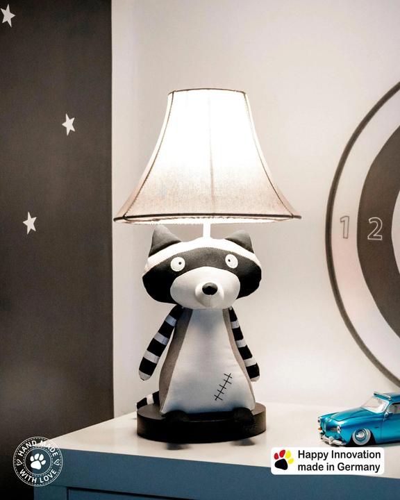 Actual product image Happy Lamps Ben the raccoon
