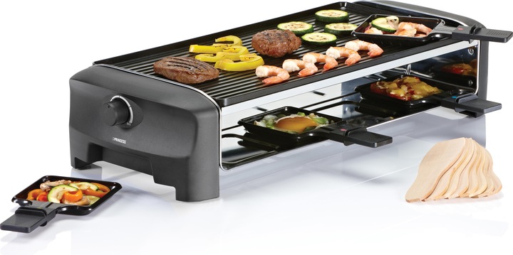 Princess Raclette and Teppanyaki Grill, for 8 persons, 1200 Watt, 162840