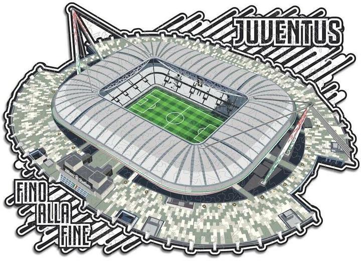 Actual product image Iconic Juventus FC - Allianz Stadium - Wooden Puzzle Size M (270 pieces) (270 pieces)