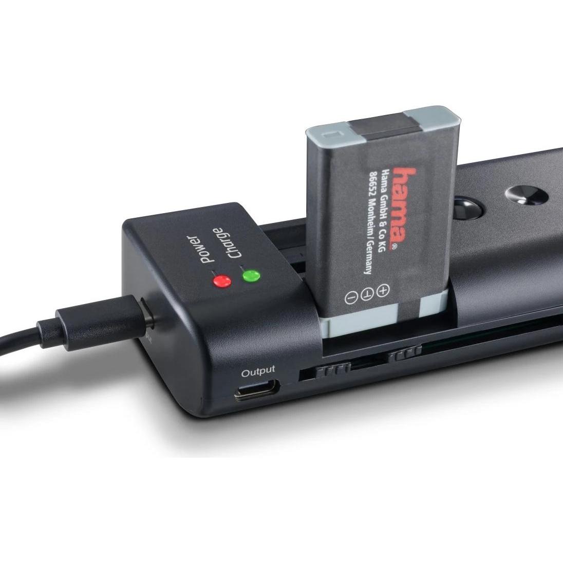 Hama Universal Charger Delta Travel For Li-ION-Accu's + AA/AAA-Cellen USB-C (Caricabatterie per fotocamere), Alimentatore fotocamera, Nero