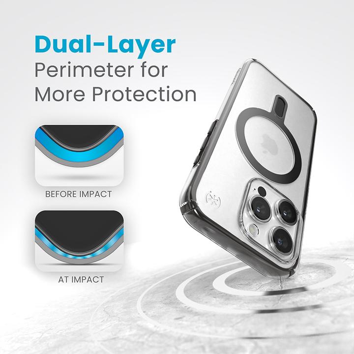 Immagine prodotto speck Custodia protettiva per iPhone 15 Pro MagSafe Presidio Perfect-Clear Click-lock Anti-rayures (Apple iPhone 15 Pro)