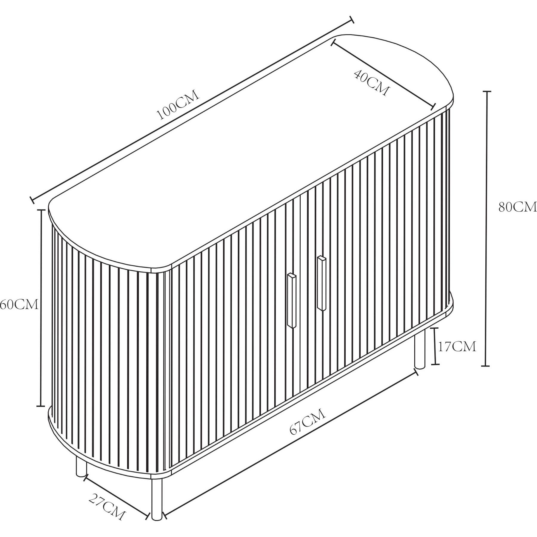 Thumbnail - En.Casa, Kommode + Sideboard, Stryn (100 x 40 x 80 cm)