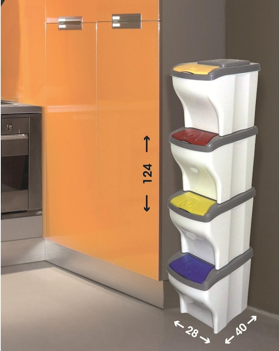 Produktbild Bama PATTUMIERAPOKER SET 4 Stk. - modular COL. (80 l)