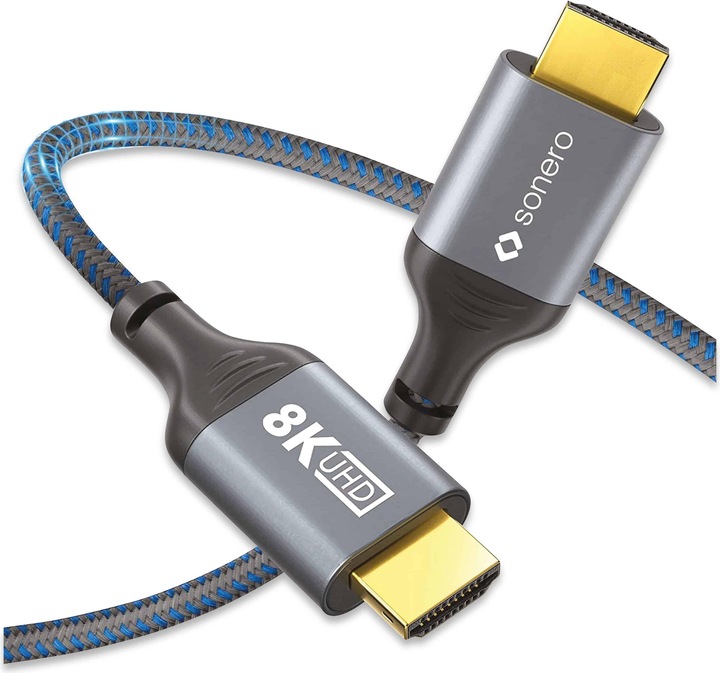 Produktbild Sonero HDMI-Kabel, 8K60, grau/blau, 2 m (2 m, HDMI)