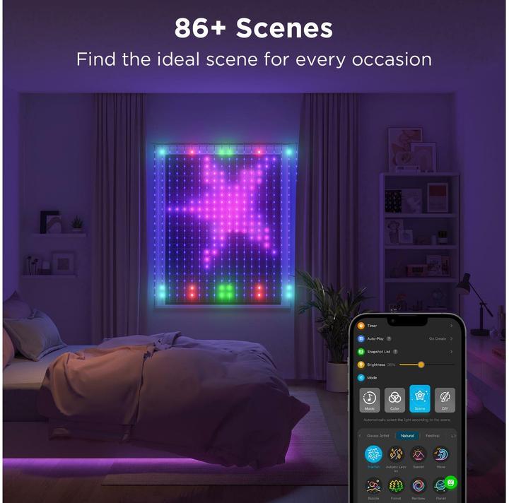 Actual product image Govee Curtain Light (RGBIC, 150 cm, Indoor)