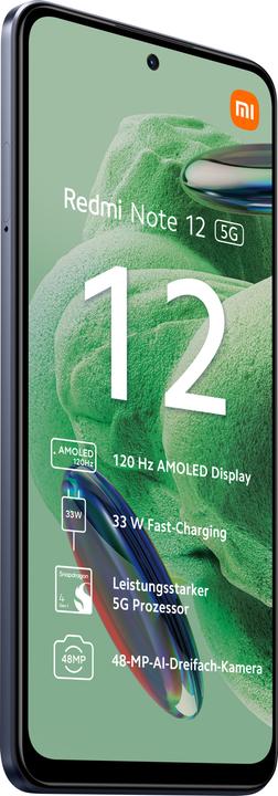 Productafbeelding Xiaomi Redmi Note 12 5G (128 GB, Onyx grijs, 6.67", Hybride dubbele SIM, 5G)