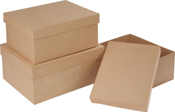 Actual product image VBS Boxes "Rectangle", 27,7x23x12,5cm, 25x20x11,2cm, 22,7x17,5x10cm (3x)