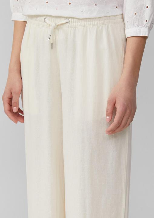 Actual product image S.Oliver Hose Leinenmixhose mit Gummizug und weitem Bein (W38/L32)