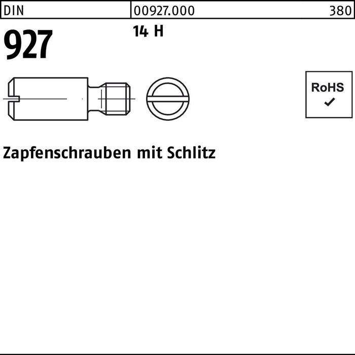 Produktbild Zapfenschraube DIN 927 m.Schlitz M 3 x 5 14 H (100 Schrauben pro Stück)