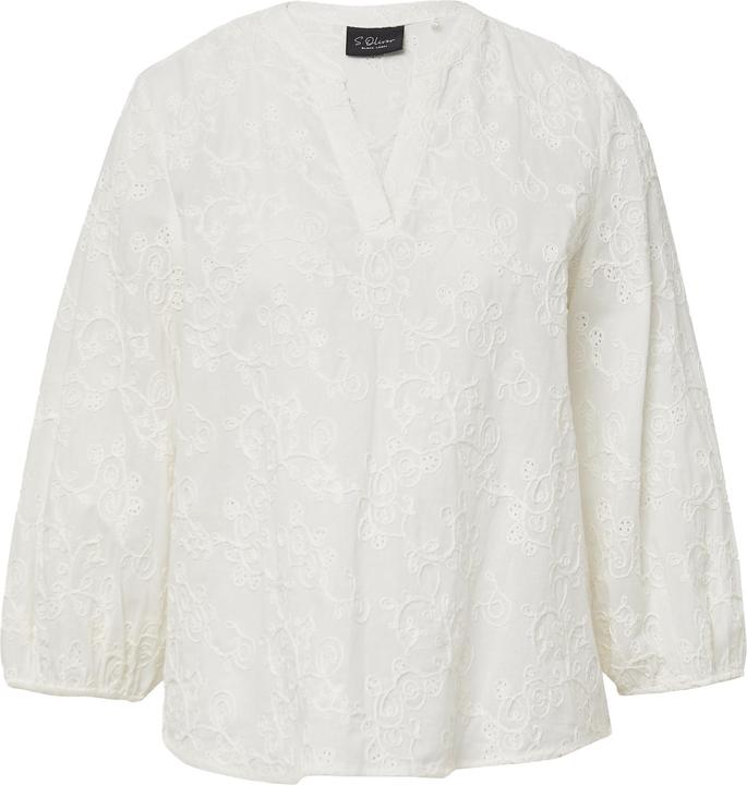 Actual product image S.Oliver Bluse Baumwollbluse mit Stickereien und 3/4-Ärmeln (32)