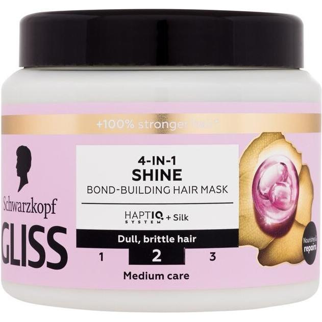 Schwarzkopf Donna Maschera, Gliss Trt Aqua Revive Maschera Rinforzante Per Capelli 4In1 Shine 400Ml (400 Ml)