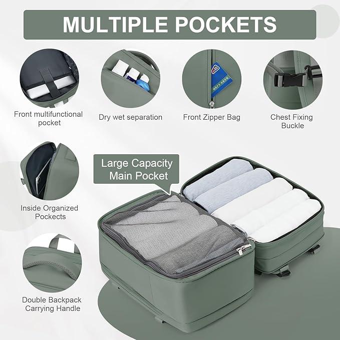 Produktbild Only-Bags.Store Rucksack mit grosser Kapazität für Kurztrips, geeignet für Studenten, mit Platz für Laptops, ideal