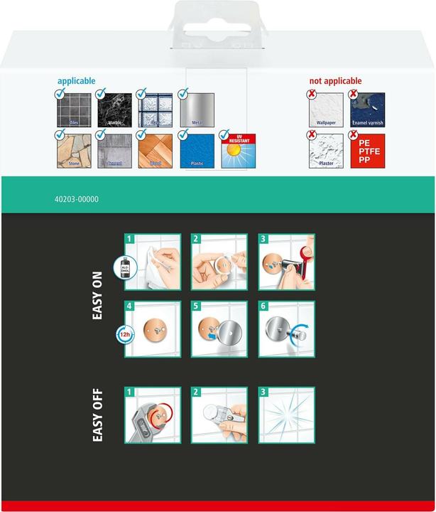Produktbild tesa ALUXX Duschablage inkl. Klebelösung ohne Bohren (25 x 12.50 x 9.20 cm)