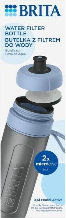 Image du produit Brita Active bleu Bouteille filtrante à 2 disques (0.60 l)