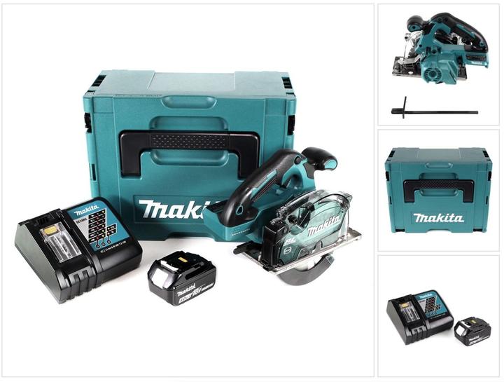 Actual product image Makita DCS 553 RM1J Cordless metal circular saw 18V 150 mm brushless + 1x battery 4.0Ah + charger + Makp