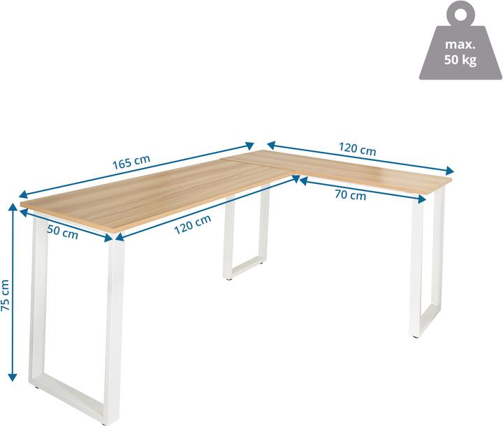 Actual product image Hjh Office Workspace Basic I (165 x 120 x 75 cm)