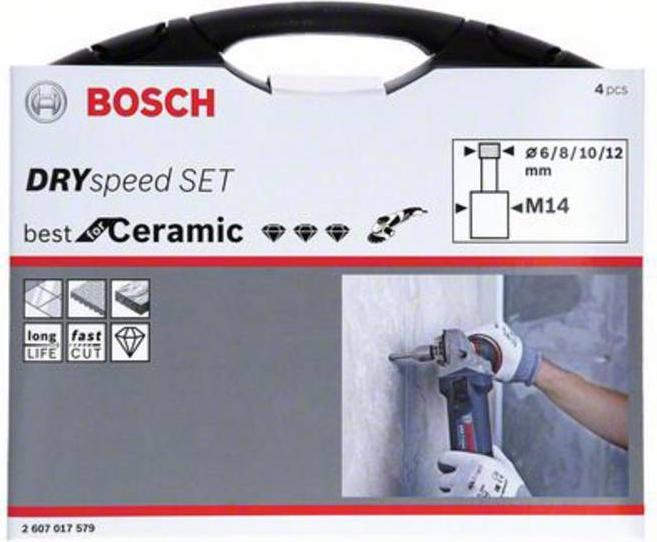 Produktbild Bosch Professional Zubehör PRO Ceramic dry X-Lock Bohrkronen-Set, 6 x 30, 8 x 30, 10 x 30, 12 x 30 mm, 4-tlg. (6.0, 8.0, 10.0, 12.0 Millimeter)