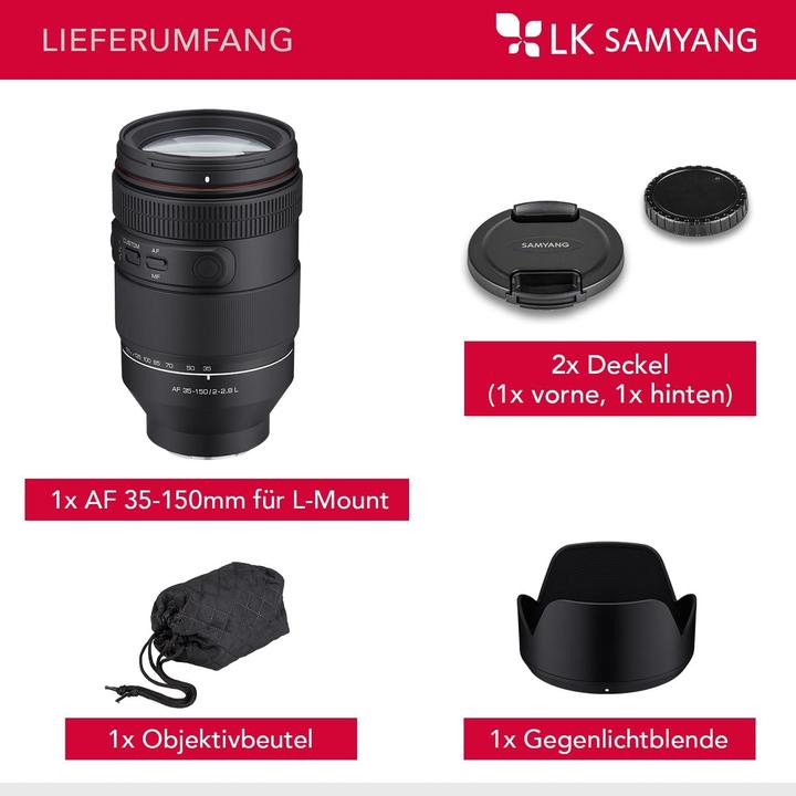 Produktbild Samyang AF 35-150mm f/2.0-2.8, L-Mount (L-Mount, Leica L, Sony E, Vollformat)
