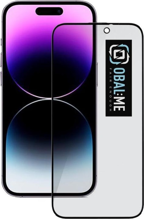 Produktbild Obal:Me Privacy 5D Glass Screen Protector for Apple iPhone 14 Pro Black (1 Stück, Apple iPhone 14 Pro)
