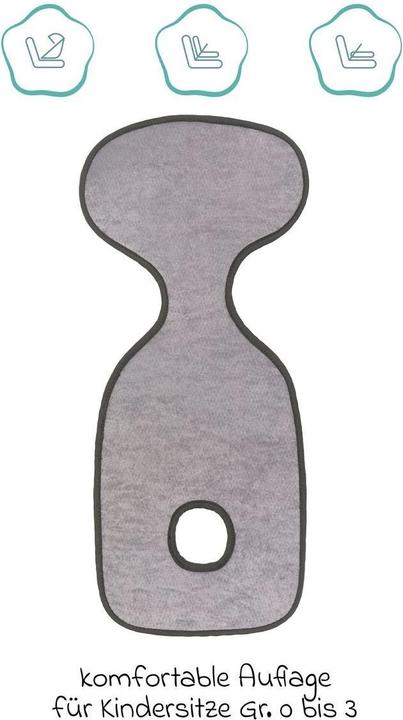 Produktbild Fillikid Antitranspirations Universalauflage grau für Babyschalen und Kindersitze