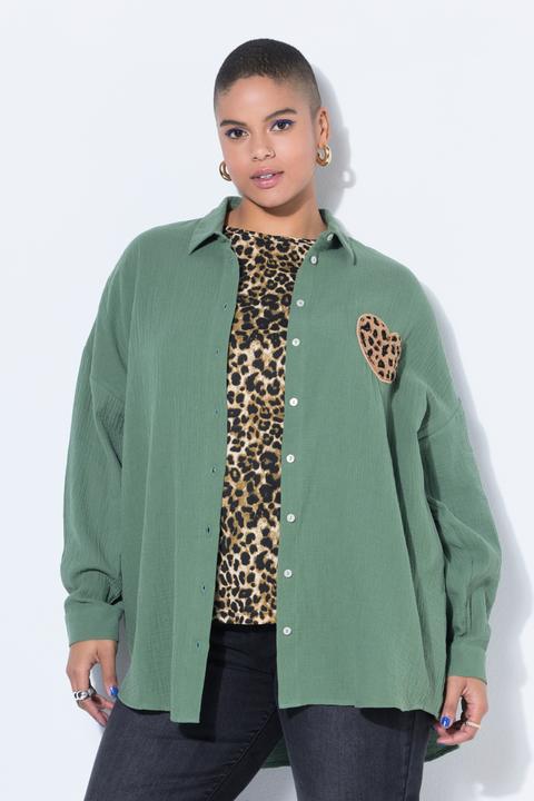 Produktbild Studio Untold Hemdbluse, oversized, Musselin, Heart-Patch (58)