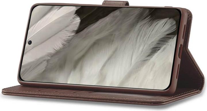 Image du produit LC.Imeeke Google Pixel 8 - Etui en cuir marron foncé (Google Pixel 8)