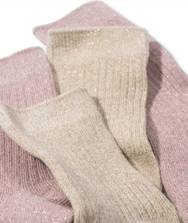 Actual product image Konges Slojd 2Pack GlitterSocks Off White (pack of 2, 19 - 21)