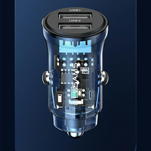 Produktbild Usams lad. sam. C31 3A 2xUSB-A Fast Charge niebieskiblue CC162CC02 US-CC162