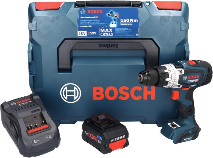 Produktbild Bosch Professional Bosch GSB 18V-150 C Professional Akku Schlagbohrschrauber 18 V 150 Nm Biturbo Brushless + 1x ProCORE (Akkubetrieb)