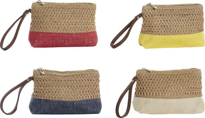 Produktbild DKD Home Decor Kulturbeutel Faser Gelb Blau Weiss Rot Beige 20 x 5 x 15 cm (4 Stücke)