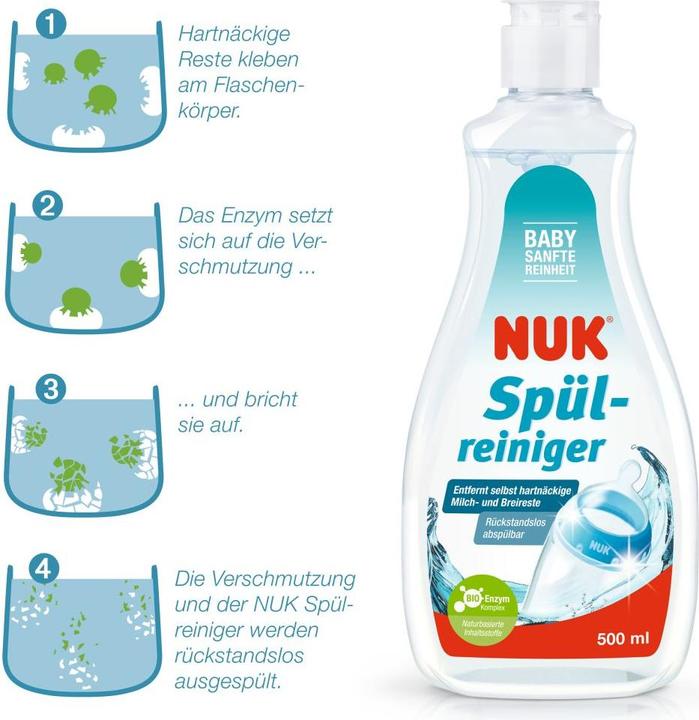 Productafbeelding NUK Spoelreiniger 500ml voor het reinigen van flessen en spenen (500 ml)