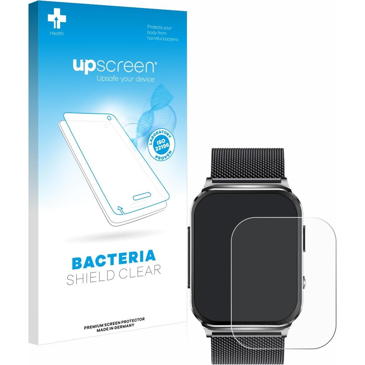upscreen Antibakterieller Displayschutz, Smartwatch Schutzfolie, Transparent